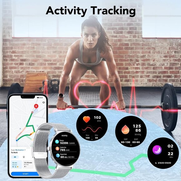Smart Watch for Women with Bluetooth Calls, 1.27” AMOLED Thin Face Fitness Track main image 5